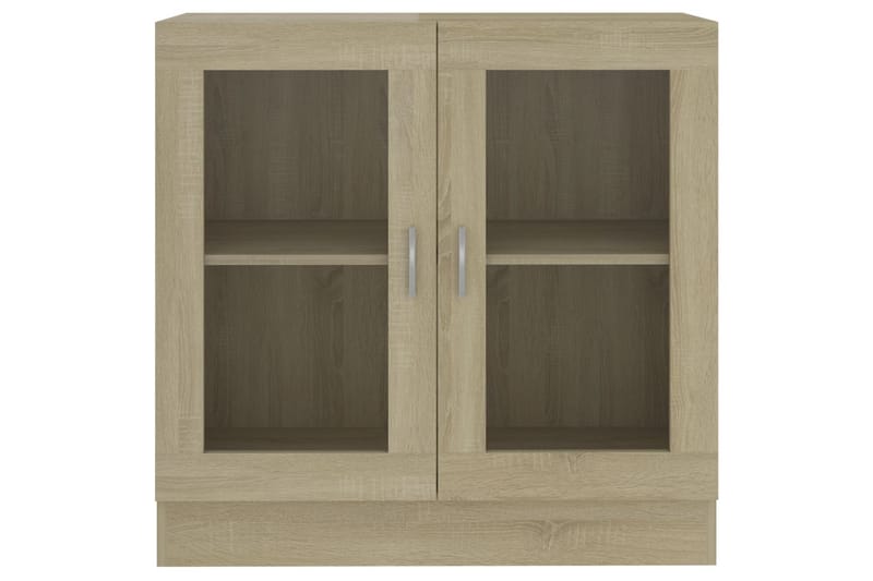 Vitriinikaappi Sonoma-tammi 82,5x30,5x80 cm lastulevy - Ruskea - Säilytys - Kaappi - Vitriini