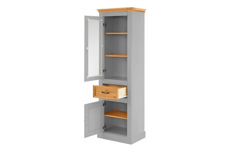 Vitriinikaappi Suzie 55 cm - Harmaa - Säilytys - Kaappi - Vitriini