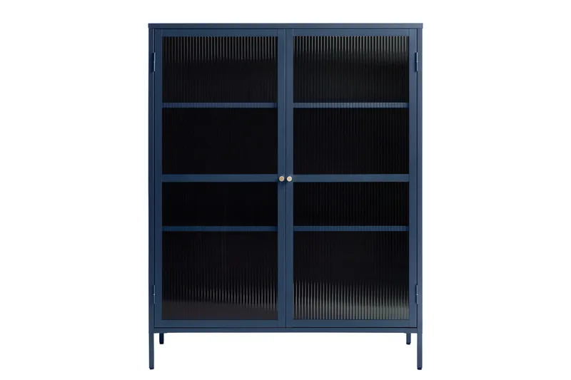 Vitriinikaappi Umtiti 111x140 cm - Sininen - Säilytys - Kaappi - Vitriini