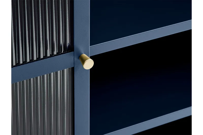 Vitriinikaappi Umtiti 111x140 cm - Sininen - Säilytys - Kaappi - Vitriini