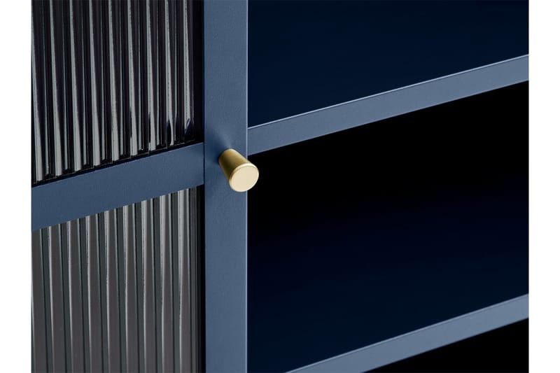 Vitriinikaappi Umtiti 111x140 cm - Sininen - Säilytys - Kaappi - Vitriini