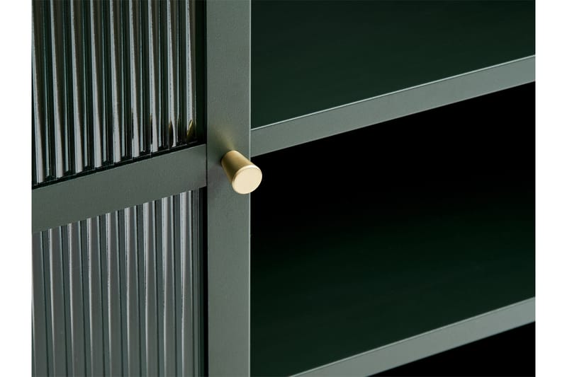 Vitriinikaappi Umtiti 111x140 cm - Vihreä - Säilytys - Kaappi - Vitriini