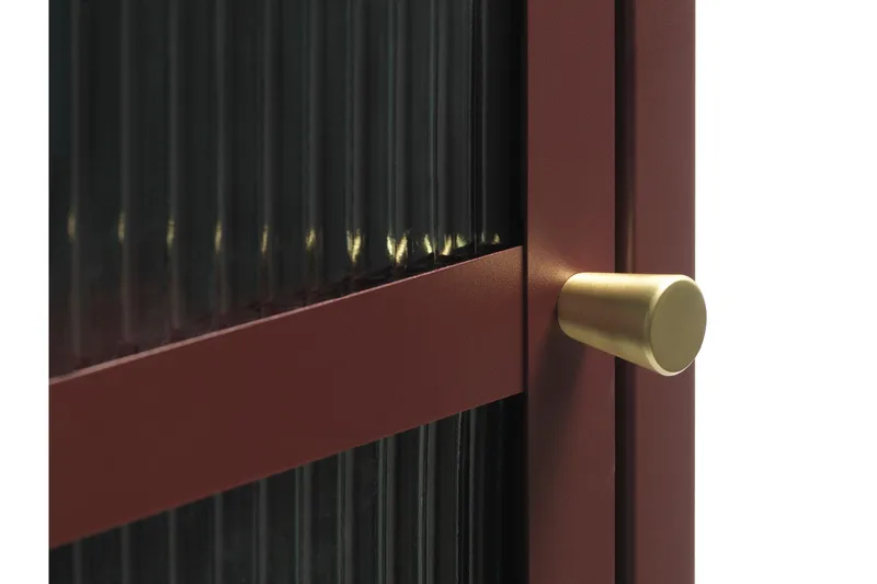 Vitriinikaappi Umtiti 58x160 cm - Punainen - Säilytys - Kaappi - Vitriini