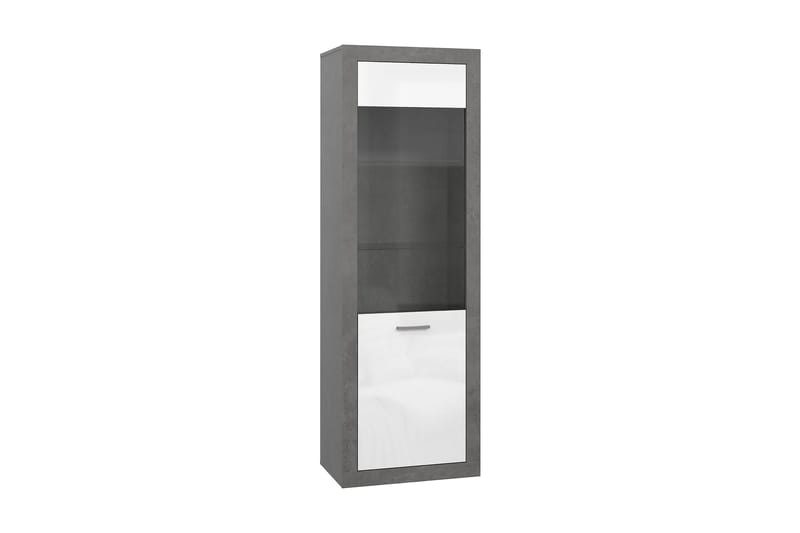 Vitriinikaappi Uzunkop 41x63 cm - Harmaa/Valkoinen - Säilytys - Kaappi - Vitriini