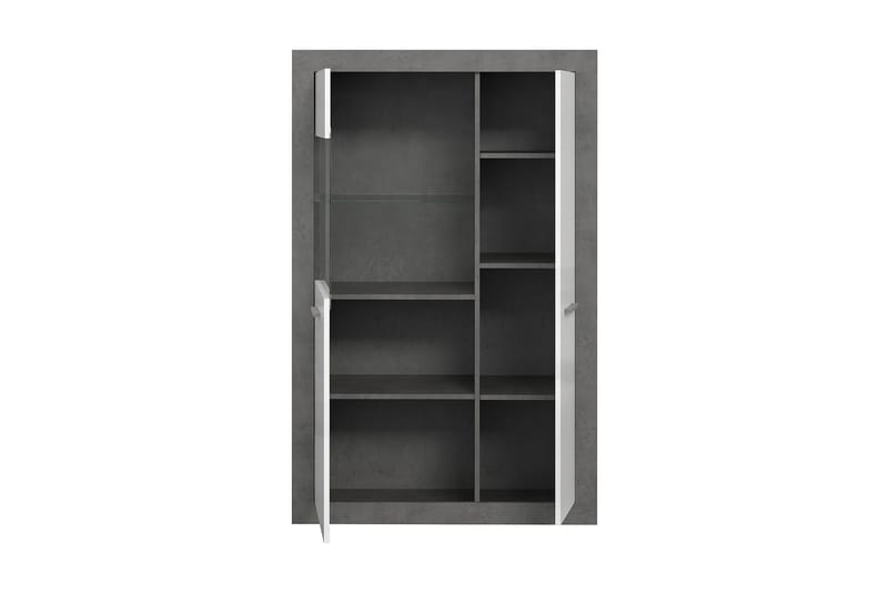 Vitriinikaappi Uzunkop 41x93 cm - Harmaa/Valkoinen - Säilytys - Kaappi - Vitriini