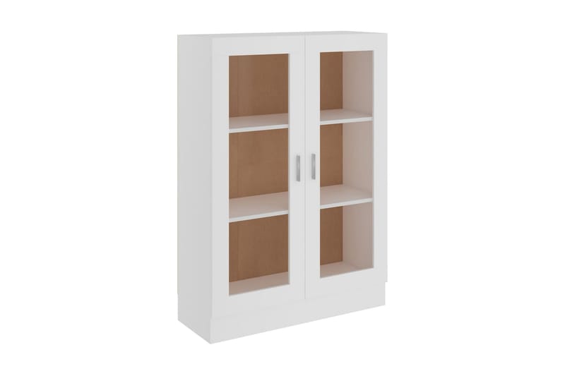 Vitriinikaappi valkoinen 82,5x30,5x115 cm lastulevy - Valkoinen - Säilytys - Kaappi - Vitriini