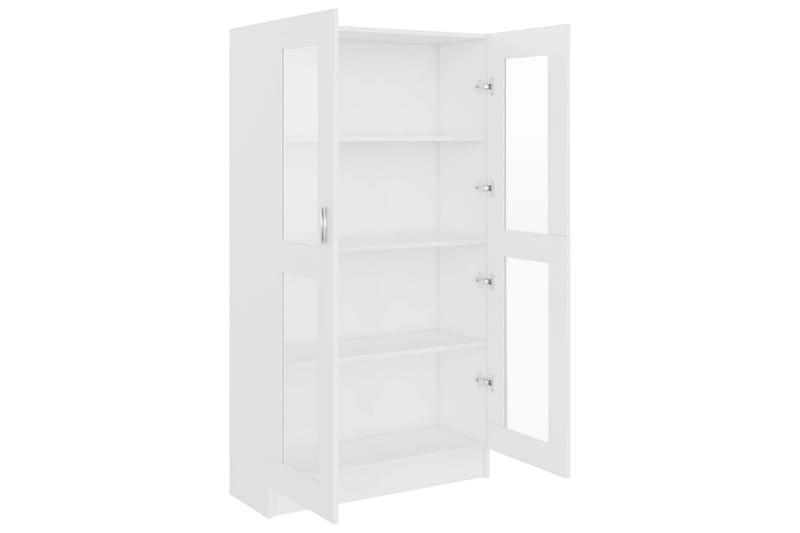 Vitriinikaappi valkoinen 82,5x30,5x150 cm lastulevy - Valkoinen - Säilytys - Kaappi - Vitriini