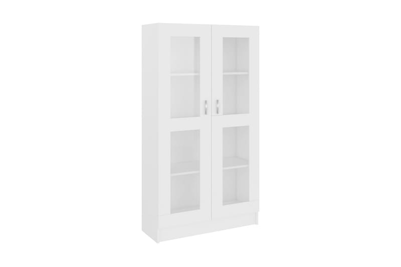 Vitriinikaappi valkoinen 82,5x30,5x150 cm lastulevy - Valkoinen - Säilytys - Kaappi - Vitriini