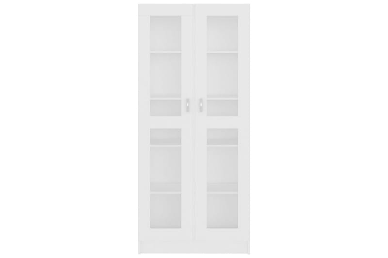 Vitriinikaappi valkoinen 82,5x30,5x185,5 cm lastulevy - Valkoinen - Säilytys - Kaappi - Vitriini