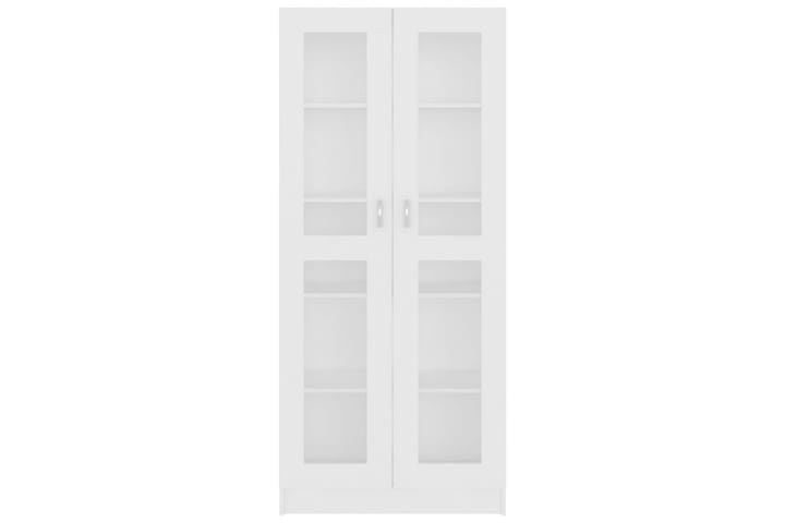 Vitriinikaappi valkoinen 82,5x30,5x185,5 cm lastulevy - Valkoinen - Vitriini