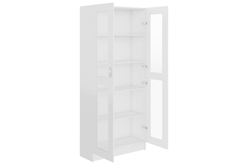 Vitriinikaappi valkoinen 82,5x30,5x185,5 cm lastulevy - Valkoinen - Säilytys - Kaappi - Vitriini