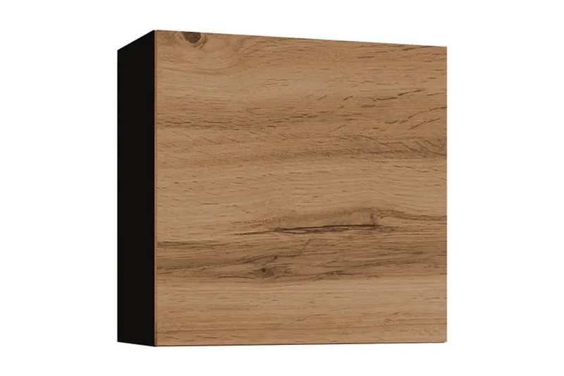 Vitriinikaappi Veria 30x50 cm, Luonnonväri/Musta