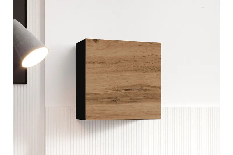 Vitriinikaappi Veria 30x50 cm - Luonnonväri/Musta - Säilytys - Kaappi - Vitriini