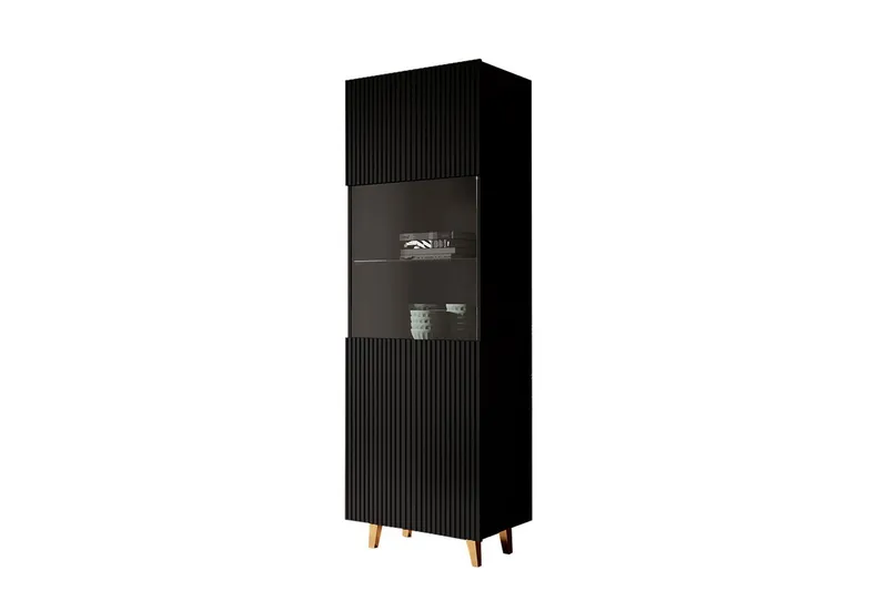 Vitriinikaappi Pafolo Nej Musta|Guld - Säilytys - Kaappi - Vitriini