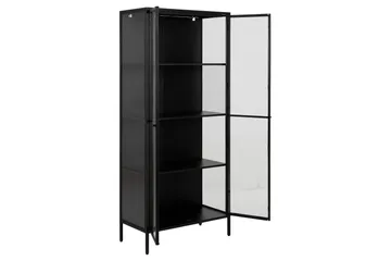 Vitrinäkaappi Wiester 180 cm - Musta - Säilytys - Kaappi - Vitriini