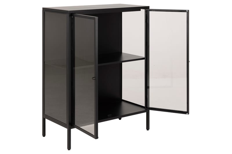 Vitrinäskaappi Wiester 98,7 cm - Musta - Säilytys - Kaappi - Vitriini