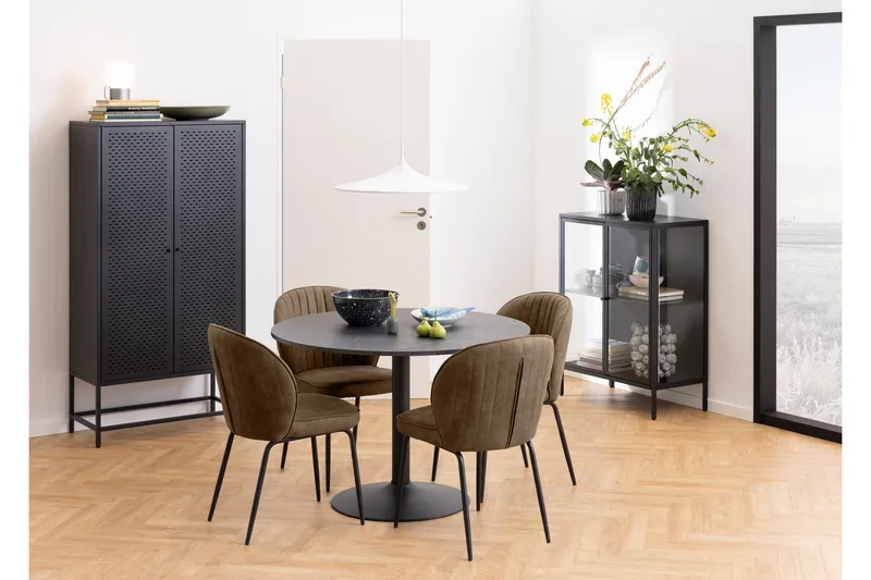 Vitrinäskaappi Wiester 98,7 cm - Musta - Säilytys - Kaappi - Vitriini