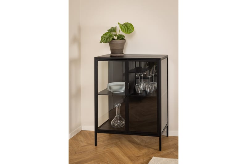 Vitrinäskaappi Wiester 98,7 cm - Musta - Säilytys - Kaappi - Vitriini
