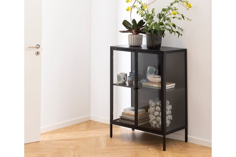 Vitrinäskaappi Wiester 98,7 cm - Musta - Säilytys - Kaappi - Vitriini