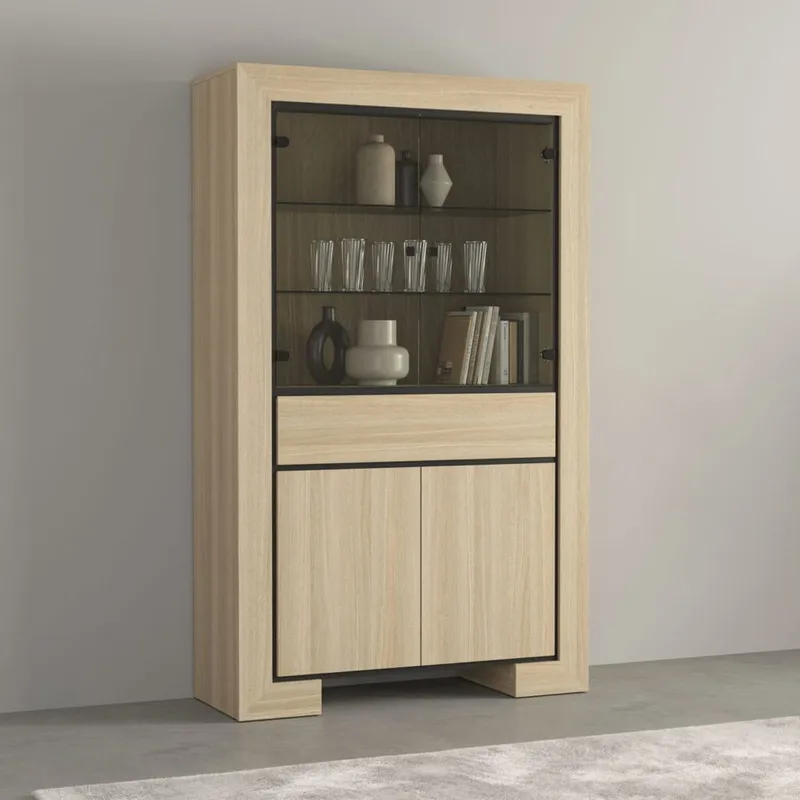 Vitriinikaappi Cuba II 4 ovea 1 laatikko - Säilytys - Kaappi - Vitriini