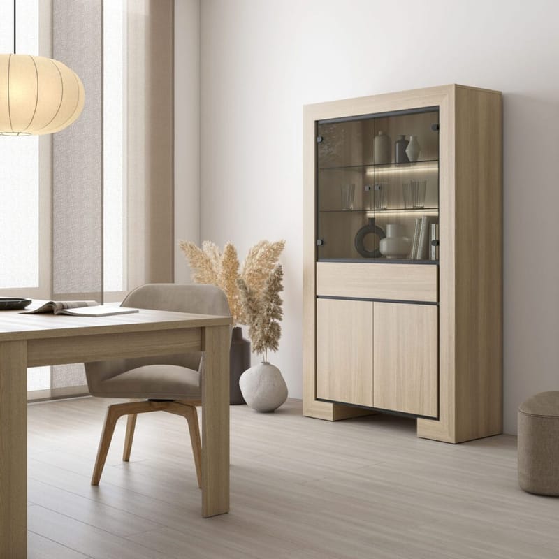 Vitriinikaappi Cuba II 4 ovea 1 laatikko - Säilytys - Kaappi - Vitriini