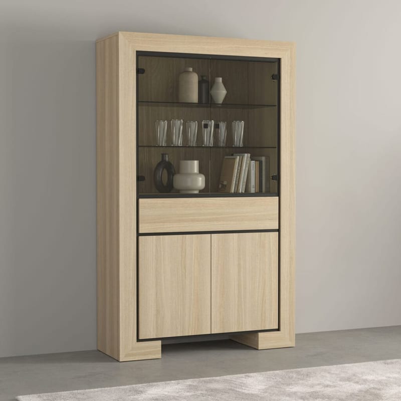 Vitriinikaappi Cuba II 4 ovea 1 laatikko - Säilytys - Kaappi - Vitriini