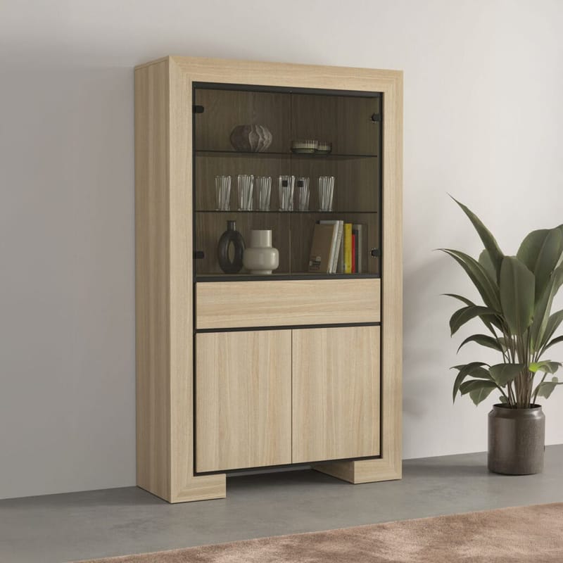 Vitriinikaappi Cuba II 4 ovea 1 laatikko - Säilytys - Kaappi - Vitriini