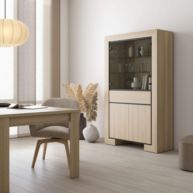 Vitriinikaappi Cuba II 4 ovea 1 laatikko - Säilytys - Kaappi - Vitriini