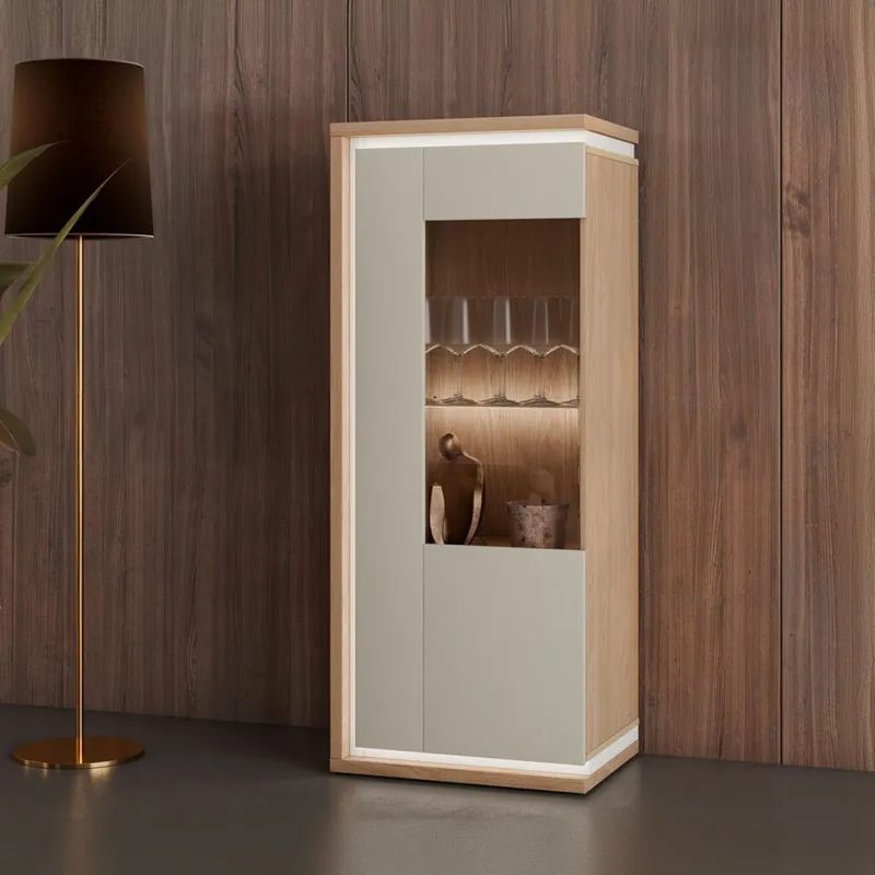 Vitriinikaappi Dore 1 ovi vasemmalle - Säilytys - Kaappi - Vitriini