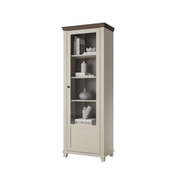 Vitriinikaappi Evora 1 ovi oikea - Vaalea beige - Säilytys - Kaappi - Vitriini