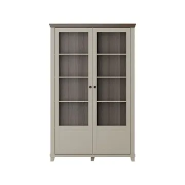 Vitriinikaappi Evora 2 ovea - Vaalea beige - Säilytys - Kaappi - Vitriini