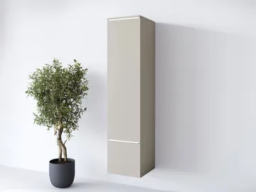 vitriinikaappi Korkea kaappi VERA TYYPPI 001 + LED beige - Säilytys - Kaappi - Vitriini