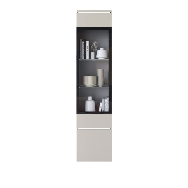 vitriinikaappi Korkea vitriinikaappi VERA TYYPPI 002 + LED beige, undefined