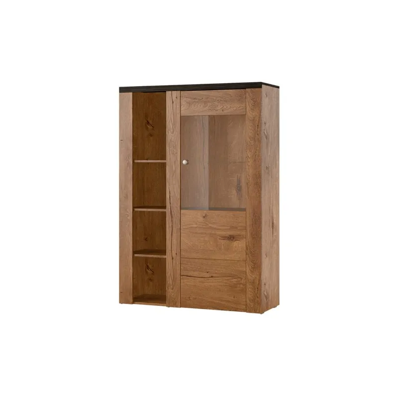 Vitriinikaappi Larona 1 ovi, Lefkas tammi, 145 cm