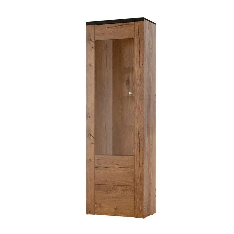 Vitriinikaappi Larona 1 ovi, Lefkas tammi, 206 cm