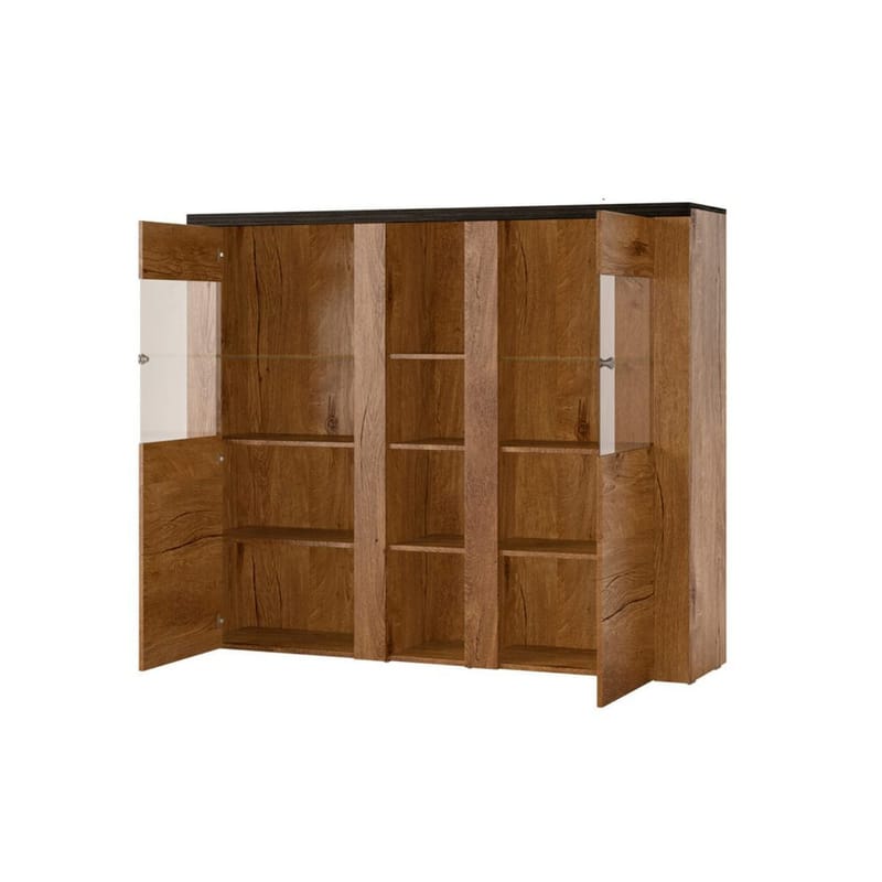 Vitriinikaappi Larona 2 ovea - Lefkas tammi - Säilytys - Kaappi - Vitriini