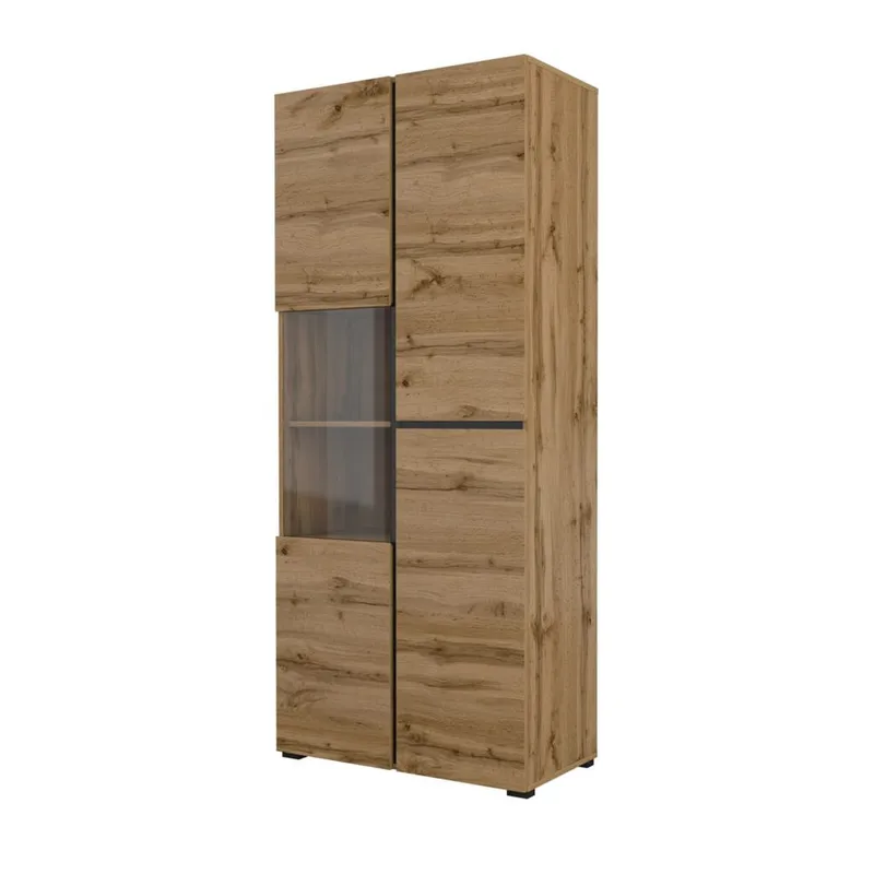 Vitriinikaappi Risti 3 ovea, Wotan Tammik - Musta