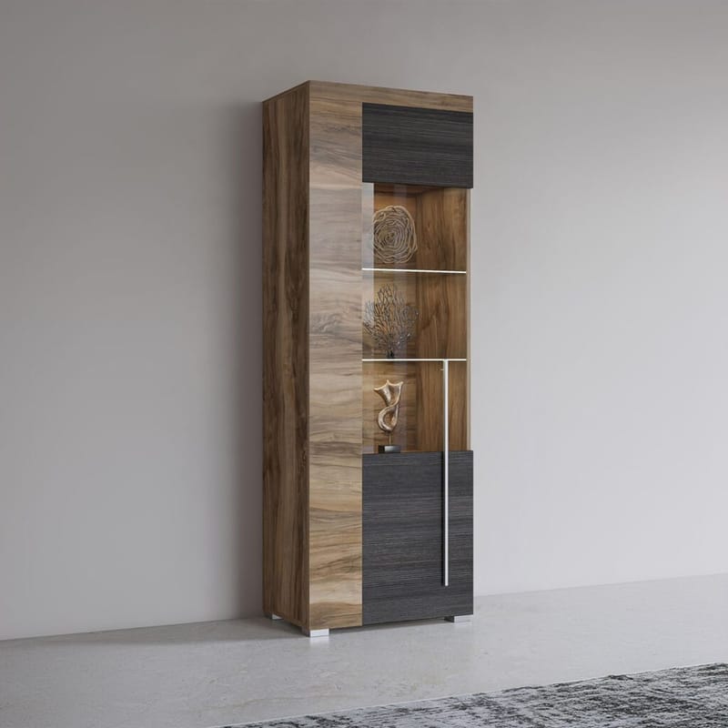 Vitriinikaappi Roger 1 Ovi - Vasen - Säilytys - Kaappi - Vitriini