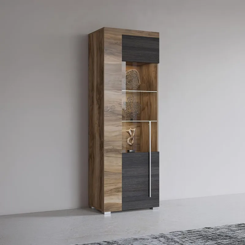 Vitriinikaappi Roger 1 Ovi - Vasen - Säilytys - Kaappi - Vitriini