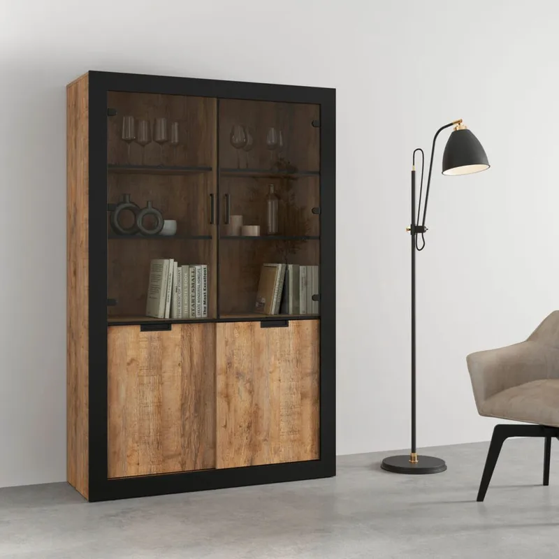 Vitriinikaappi Tudor 4 ovea - Säilytys - Kaappi - Vitriini