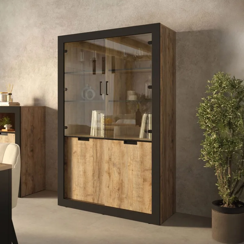 Vitriinikaappi Tudor 4 ovea - Säilytys - Kaappi - Vitriini