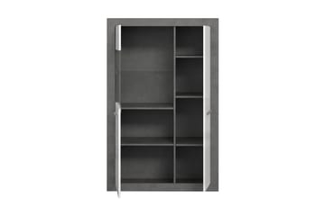 Vitriinikaappi Uzunkop 41x93 cm - Harmaa/Valkoinen - Säilytys - Kaappi - Vitriini