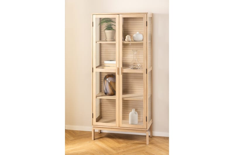 Vitrinäkaappi Sakie 180 cm - Valkoinen - Säilytys - Kaappi - Vitriini