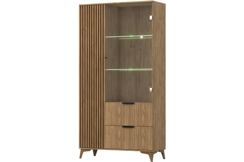 Vitrinkaappi Entsian 100x192 cm, Ruskea