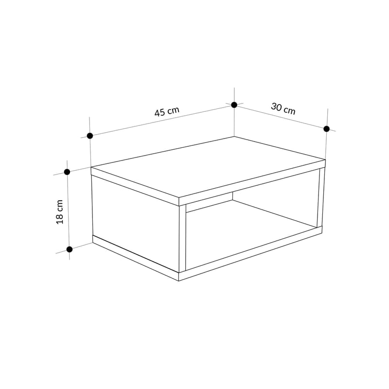 Volena Yöpöytä 45 cm - hiekkakivi - Säilytys - Kaappi - Säilytyskaappi