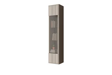 Zalricus Vitriinikaappi 36x164 cm - Beige - Säilytys - Kaappi - Vitriini