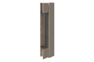 Zalricus Vitriinikaappi 36x164 cm - Beige - Säilytys - Kaappi - Vitriini