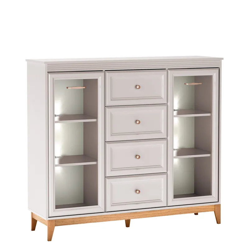 Zeylor Vitriinikaappi 142 cm Valaistuksella, undefined