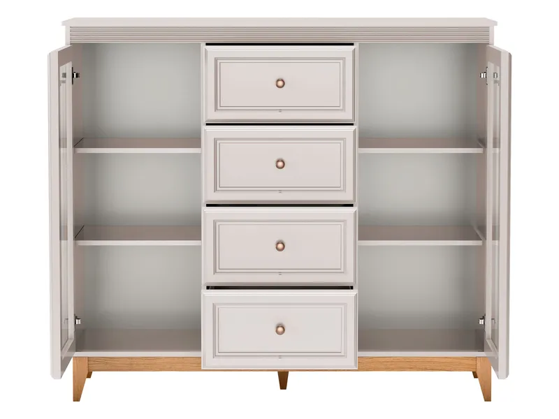 Zeylor Vitriinikaappi 142 cm - Säilytys - Kaappi - Vitriini