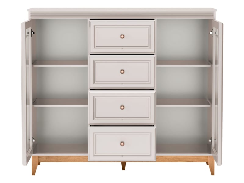 Zeylor Vitriinikaappi 142 cm - Säilytys - Kaappi - Vitriini